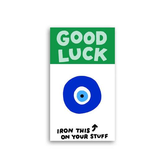Good Luck Evil Eye L'il Something Iron-On Card