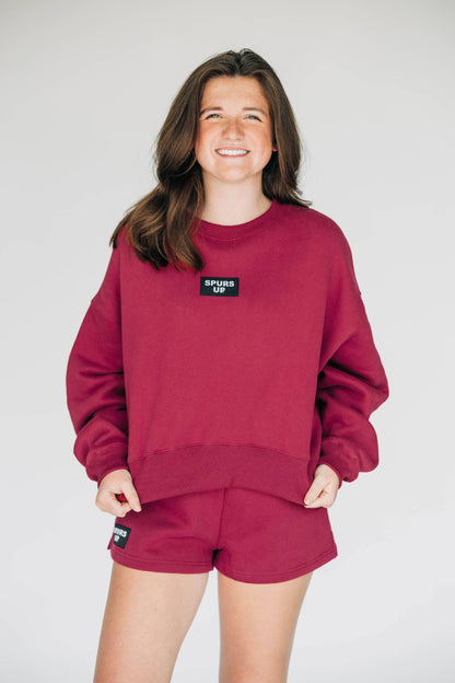 Spurs Up Label Crewneck