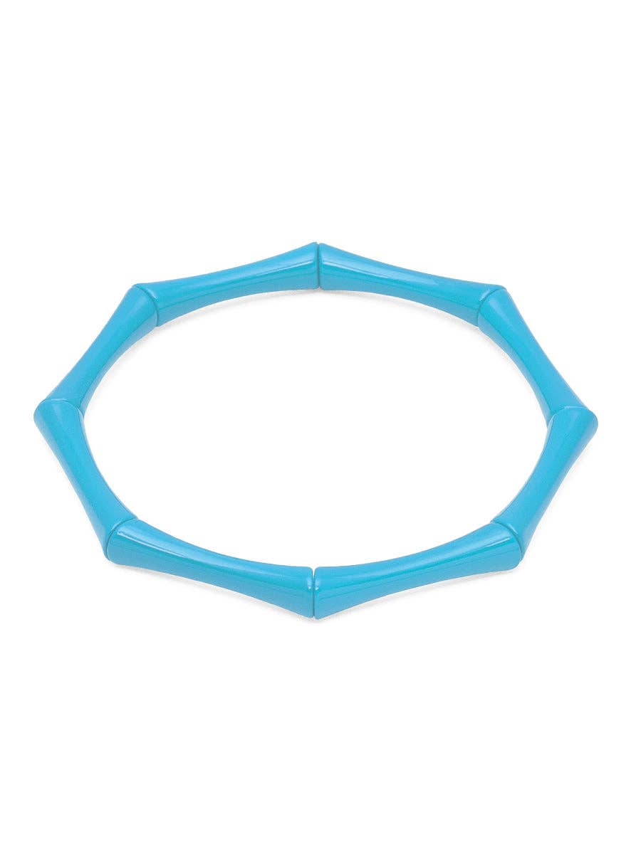Enamel Bamboo Bracelet - Bright Blue