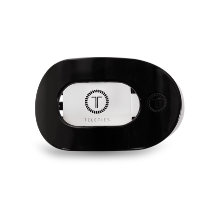 TELETIES - Jet Black Small Flat Round Clip