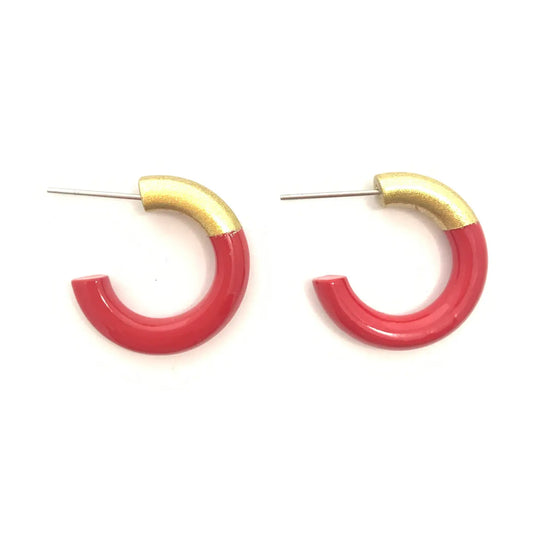 Liz Small Hoops - Real Red