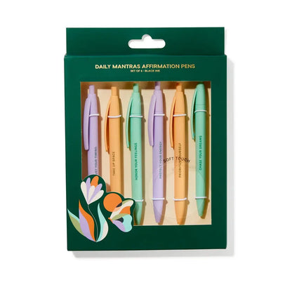 Daily Mantra Affirmation - Set of 6 Pens