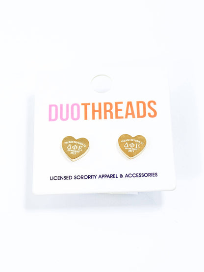 Theta Heart Earrings