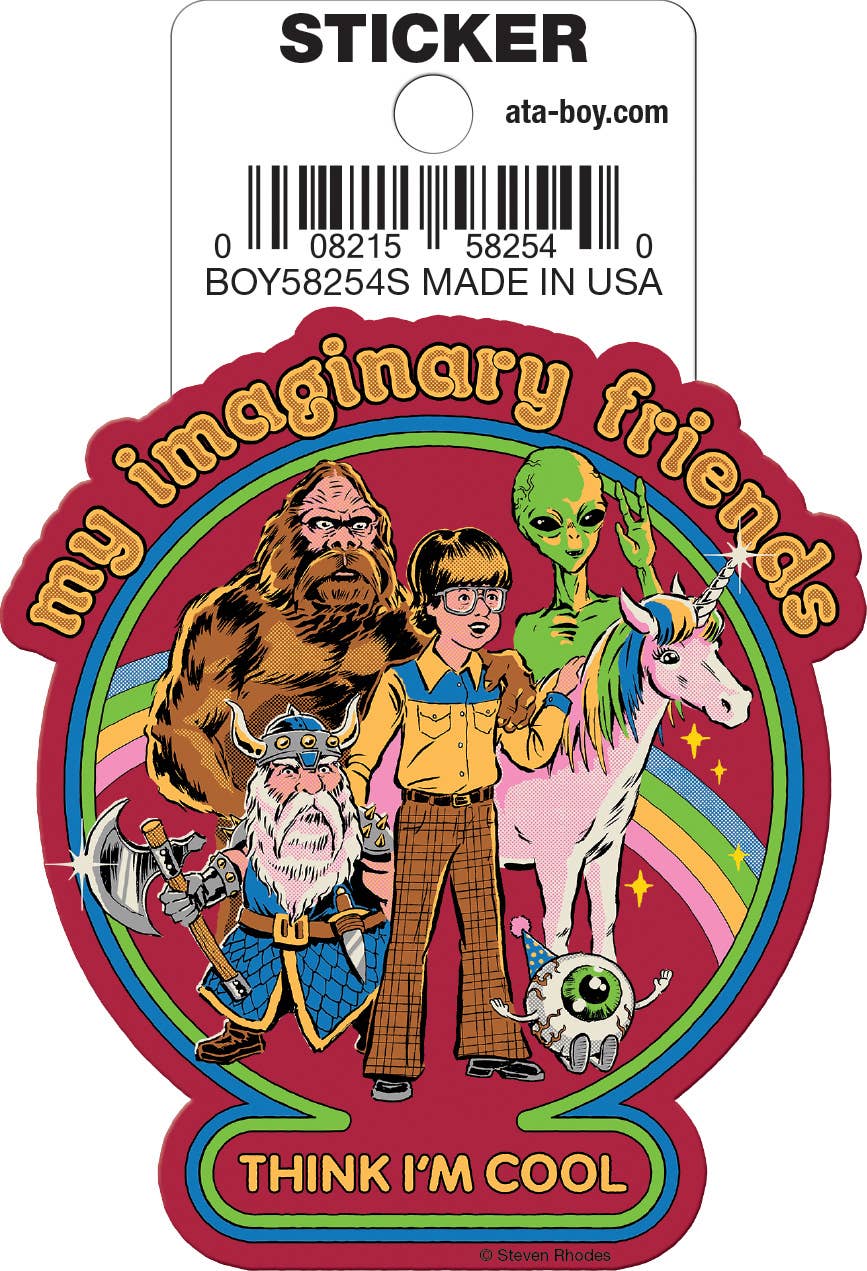 Steven Rhodes My Imaginary Friends Sticker