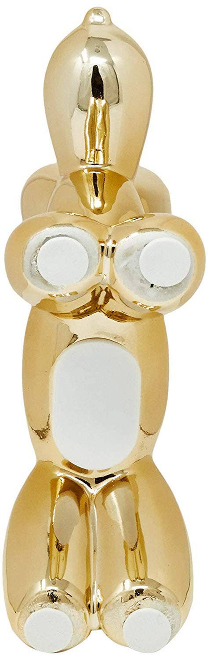 Gold Mini Ceramic Dog Piggy Bank - 7.5" tall