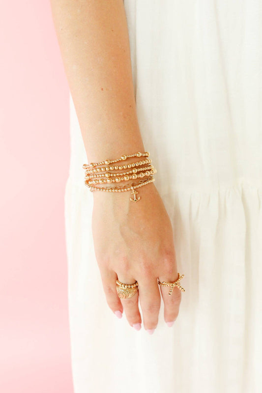 Anchor Gold Charm Bracelet
