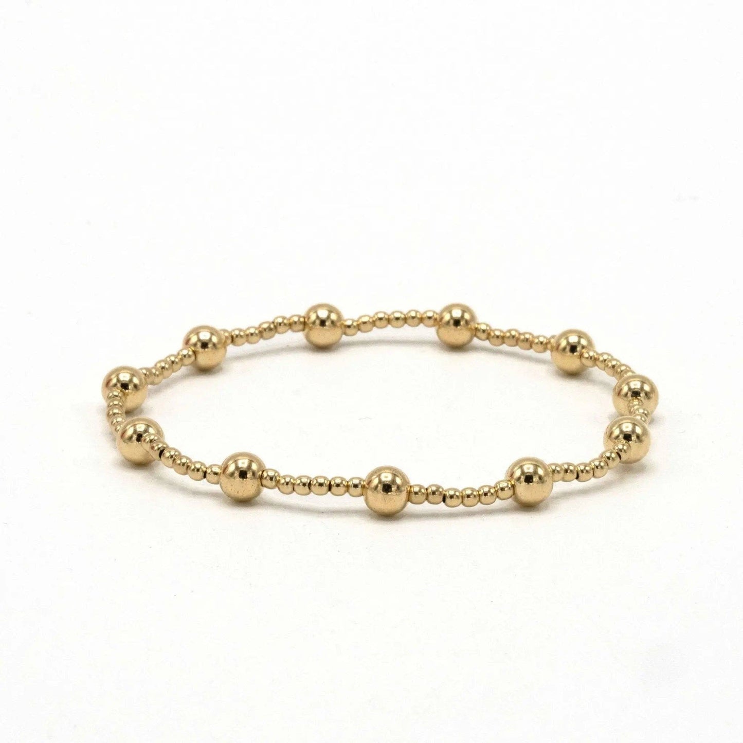 The Malibu 2x5 14k Gold filled Beaded Bracelet: 2mm5 / 6.5"