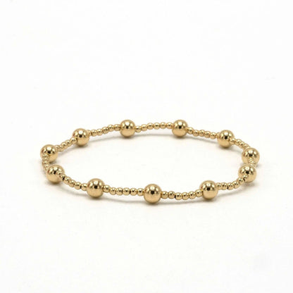 The Malibu 2x5 14k Gold filled Beaded Bracelet: 2mm5 / 6.5"