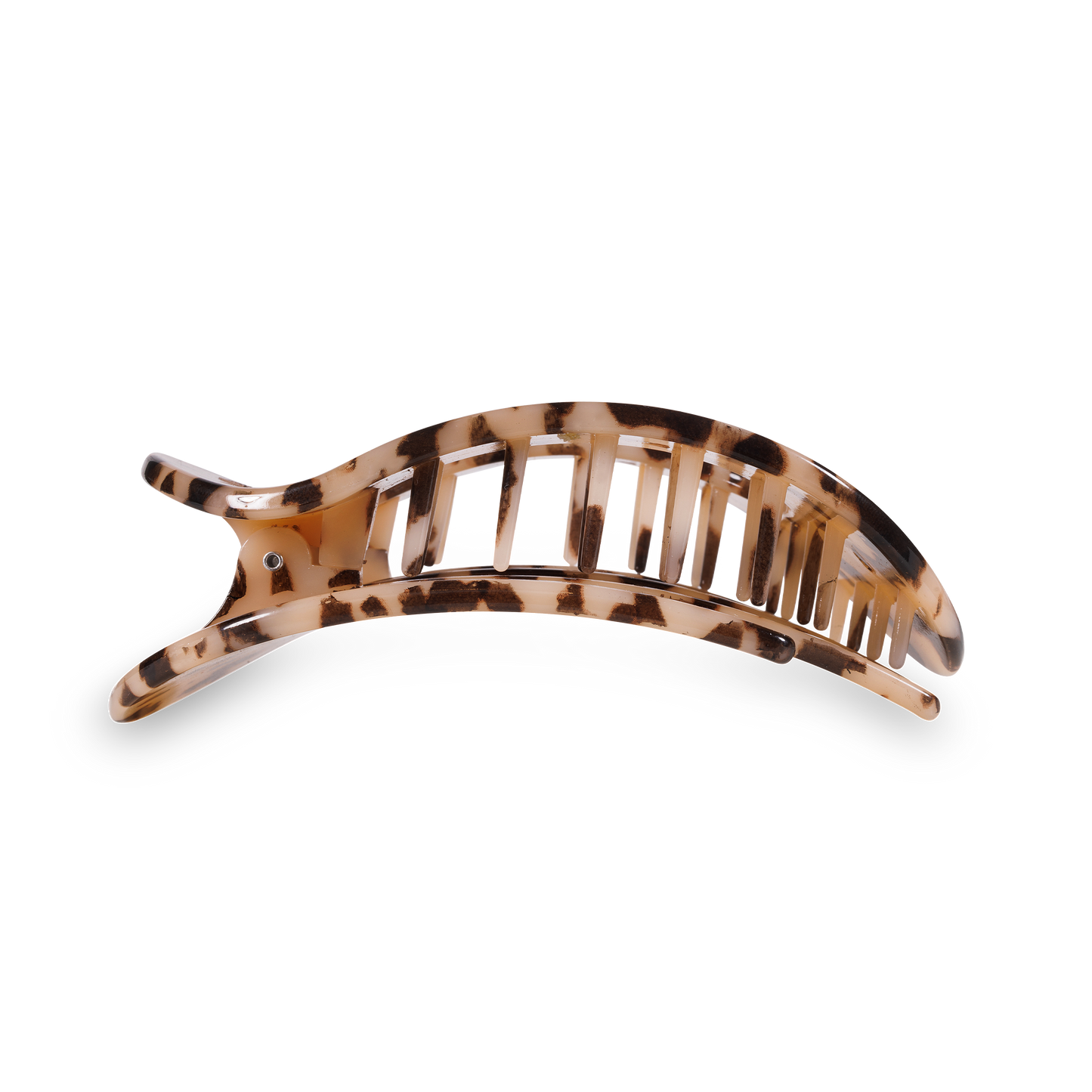 TELETIES - Blonde Tortoise Large Flat Round Clip