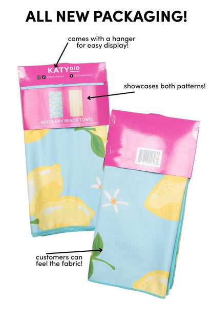 Traveling Matchbook Reversible Beach Towel: Light Blue