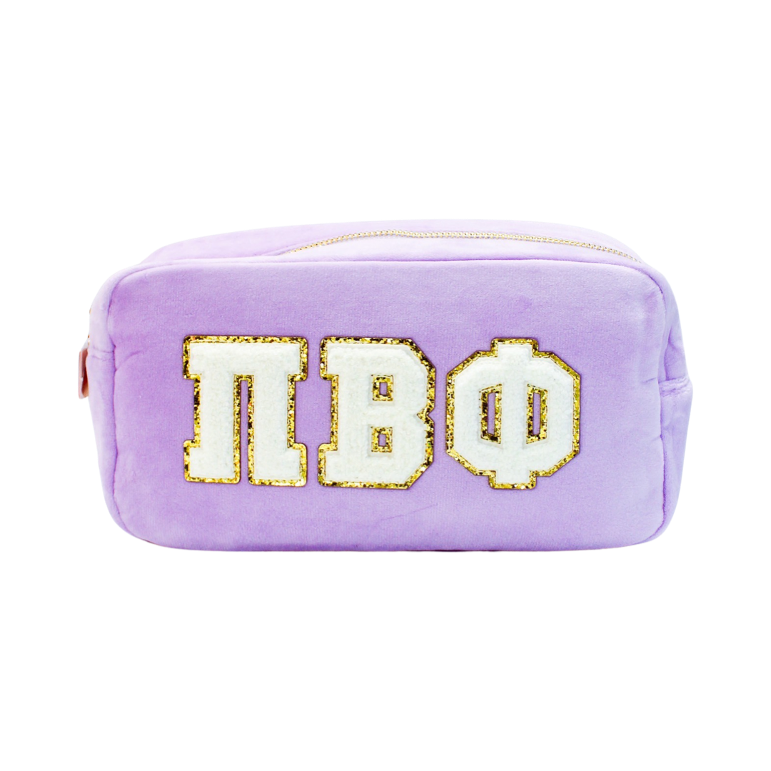 Chenille Cosmetic Bag - Chi Omega