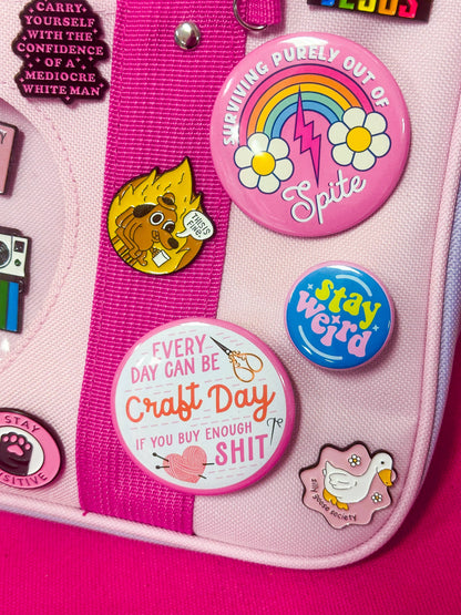In Dolly We Trust Button 2.25"