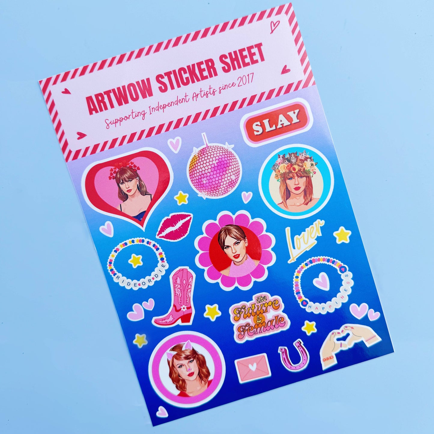 Red Lips Sticker Sheet