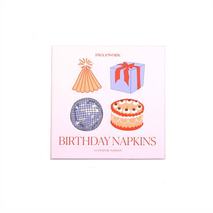 Birthday Cocktail Napkins - Set of 4