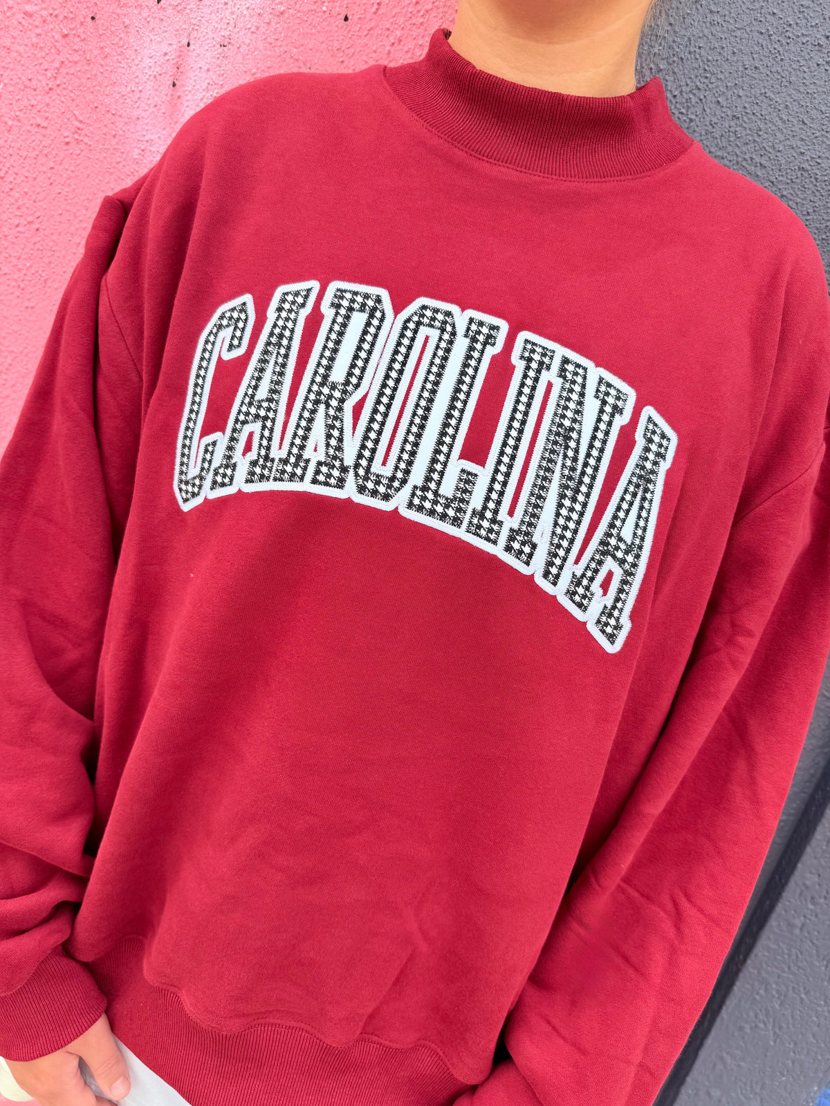 Carolina Mock Neck - Garnet