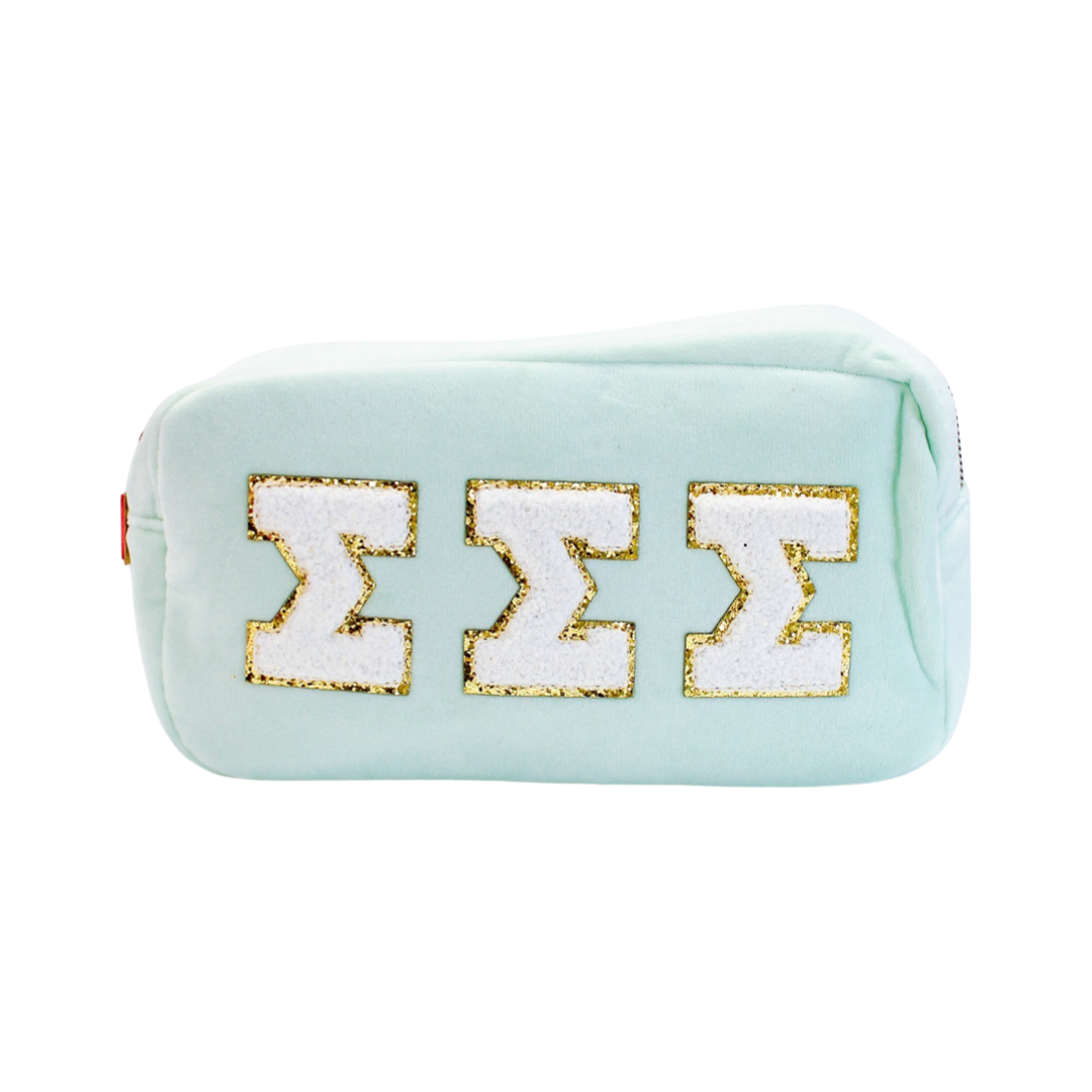 Chenille Cosmetic Bag - Chi Omega