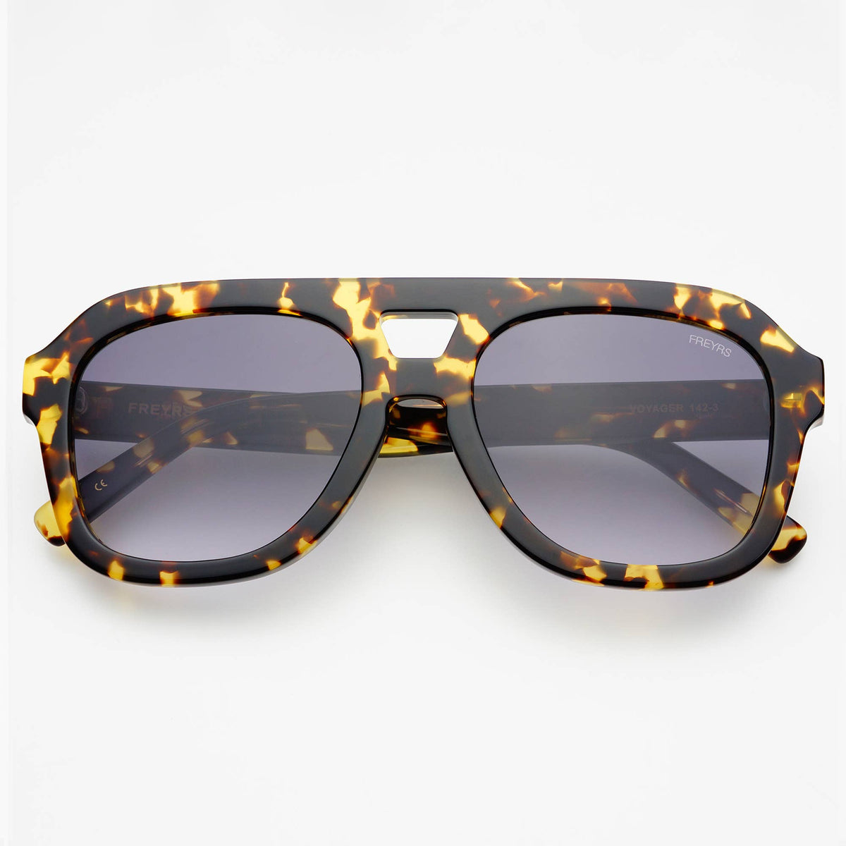 Voyager Aviator Sunglasses: Yellow tortoise