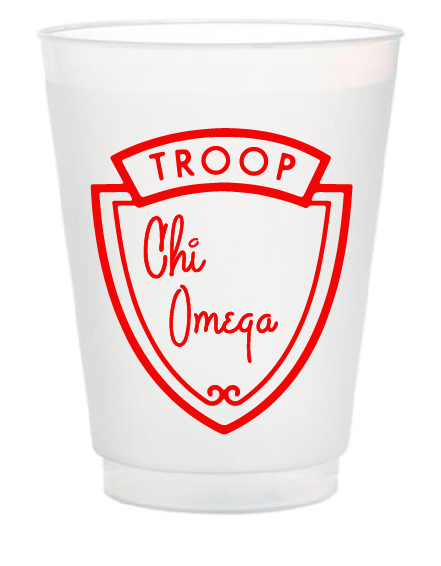 "Troop" Sorority Frosted Cup - Chi O