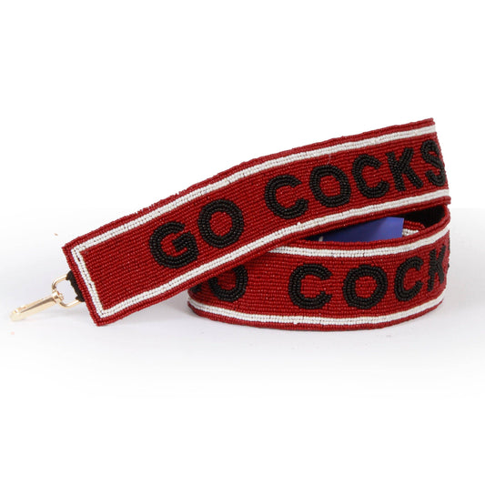 Go Cocks Beaded Purse Strap
