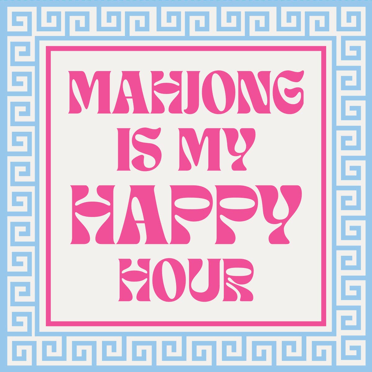 Mahjong Napkin - Mahjong is My Happy Hour