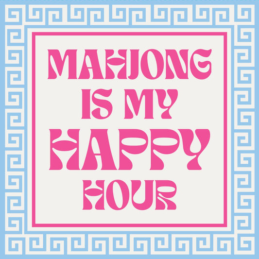 Mahjong Napkin - Mahjong is My Happy Hour