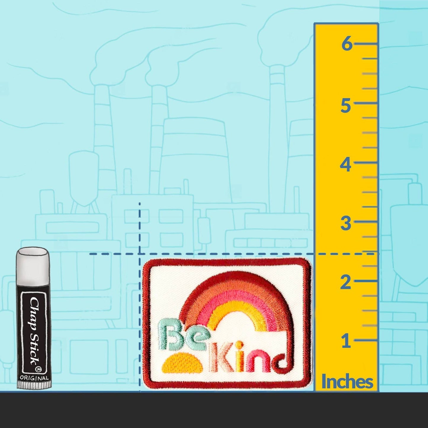 Be Kind Iron On Patch | Be Kind with Rainbow Iron-On Embroid