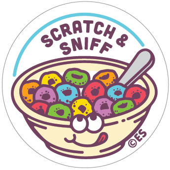 Fruity O's Cereal Scratch & Sniff Sticker