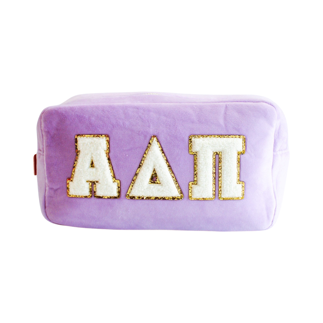 Chenille Cosmetic Bag - Chi Omega