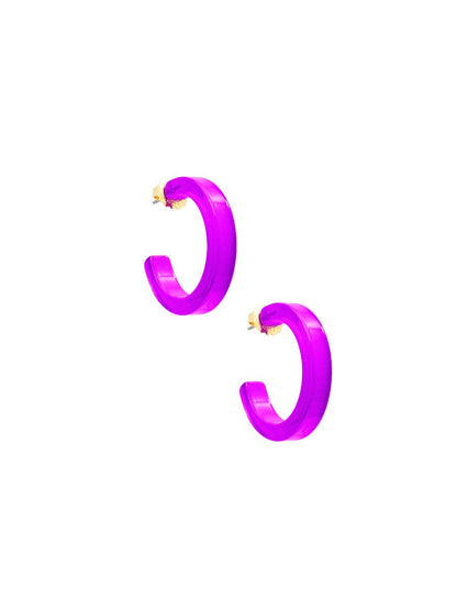 Daphne Hoop Earring - White