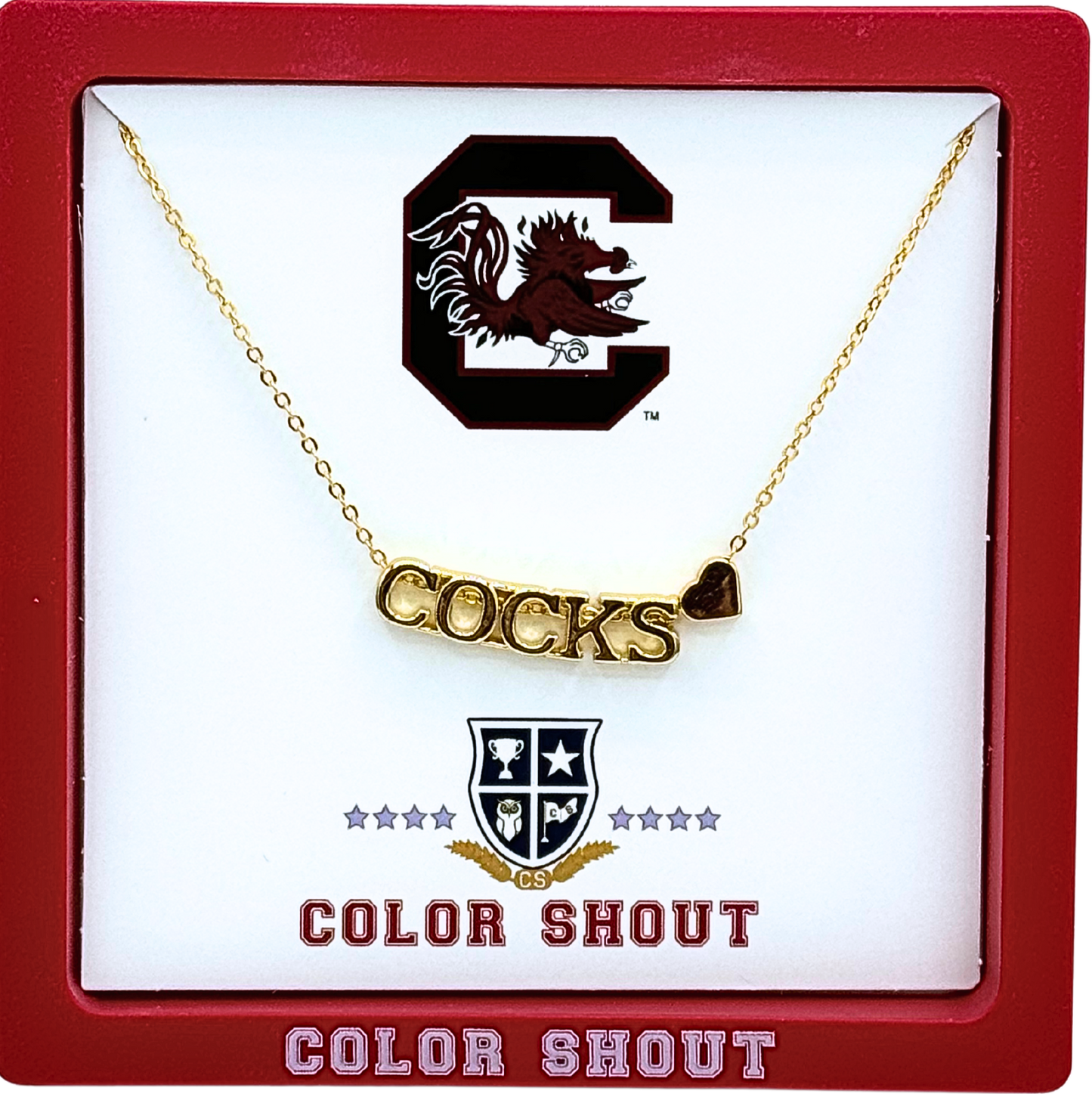 Gamecocks Heart Necklace