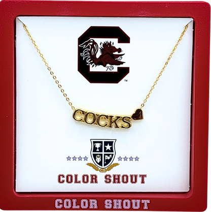 Gamecocks Heart Necklace