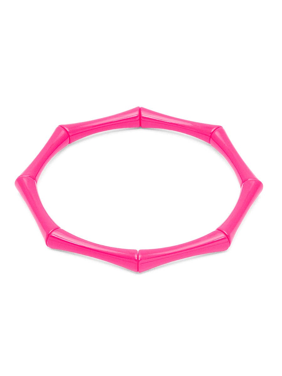 Enamel Bamboo Bracelet - Red