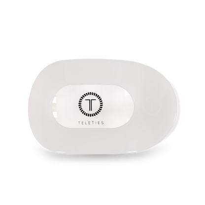 TELETIES - Coconut White Small Flat Round Clip