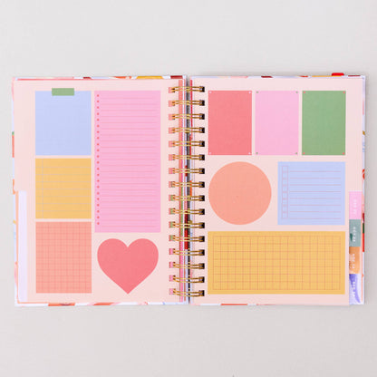 17-Month Academic Planner - Medium Oil Paint Floral