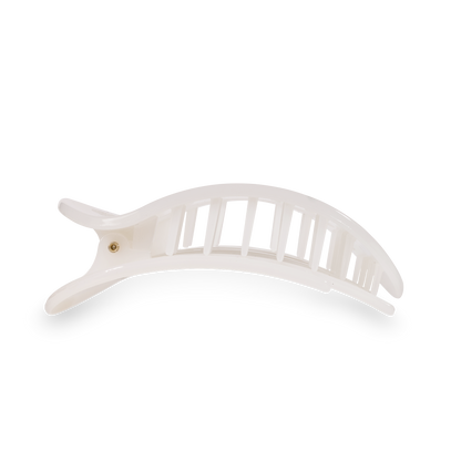 TELETIES - Coconut White Small Flat Round Clip