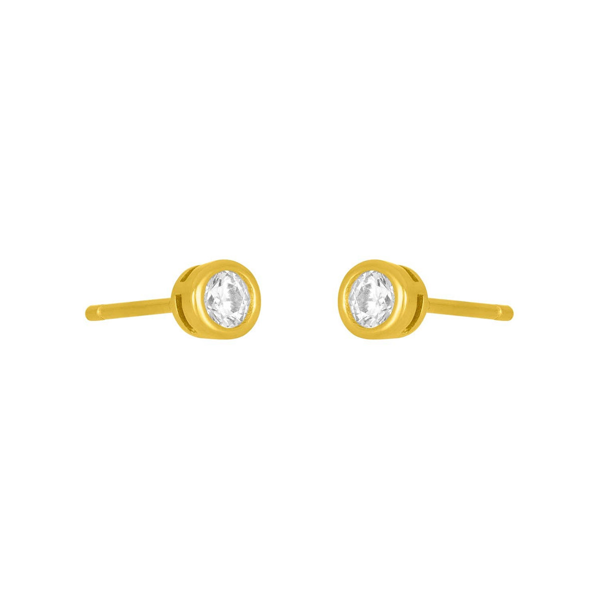 MARISOL BEZEL STUD 3MM: GOLD