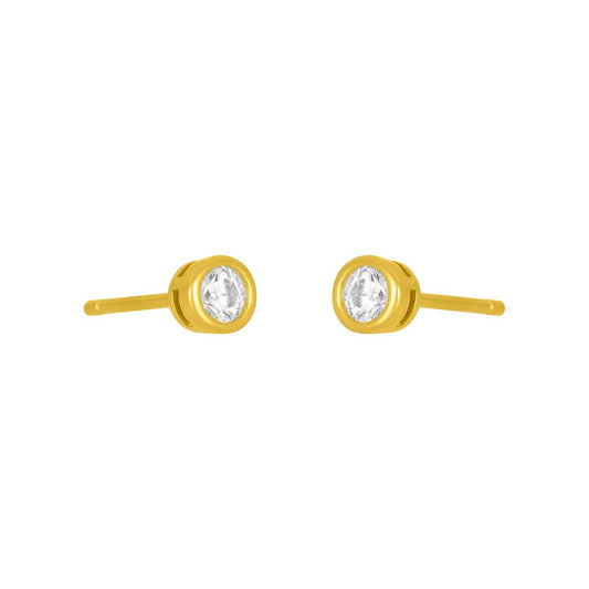 MARISOL BEZEL STUD 3MM: GOLD