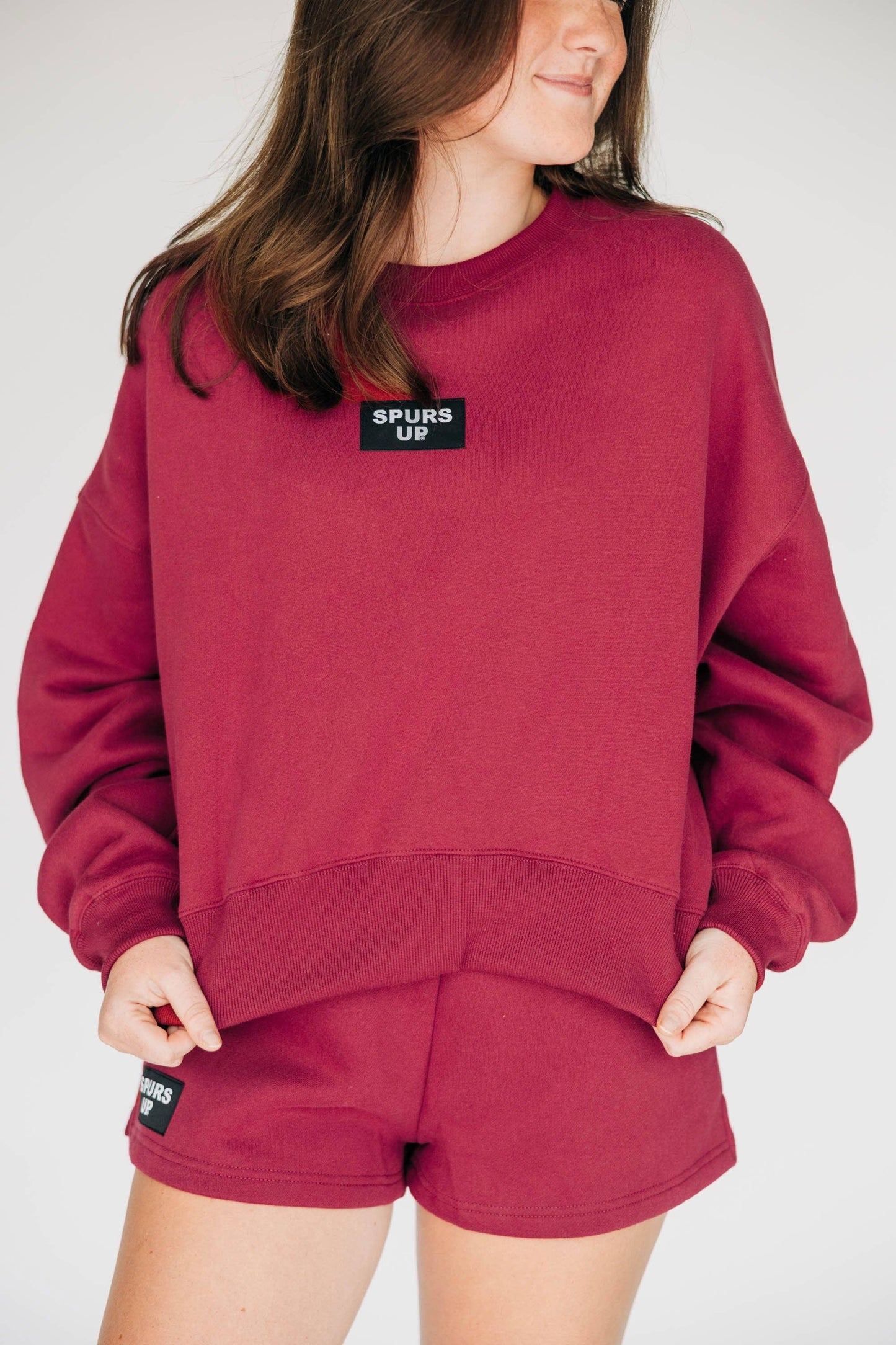 Spurs Up Label Crewneck