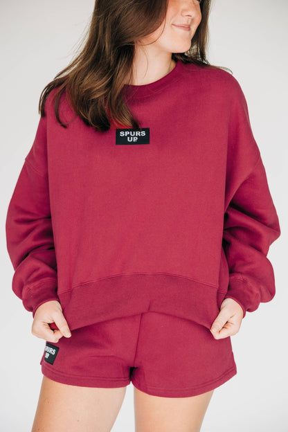 Spurs Up Label Crewneck