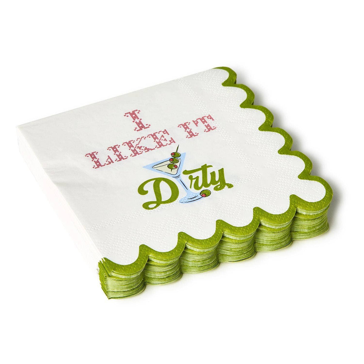 I Like it Dirty | Olive Martini |  Paper Cocktail Napkins