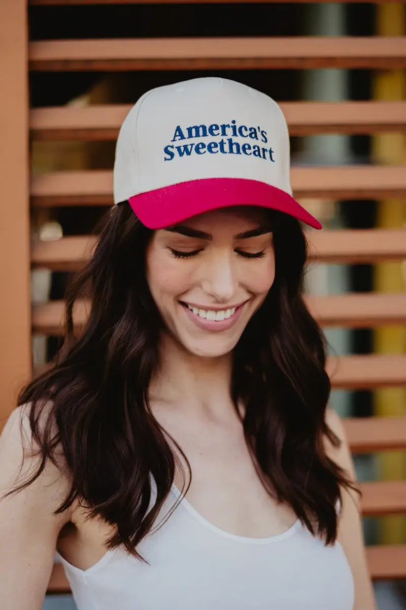 America's Sweetheart Hat - Blue Stripe