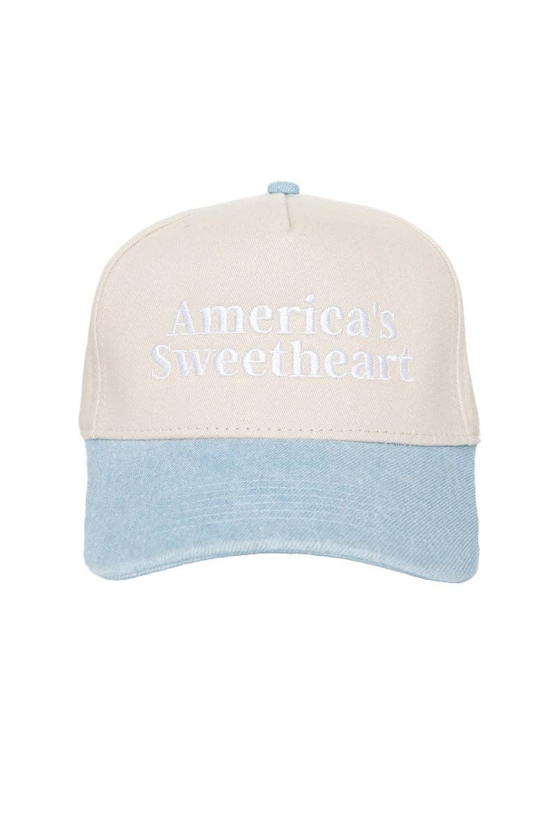 America's Sweetheart Hat - Blue Stripe
