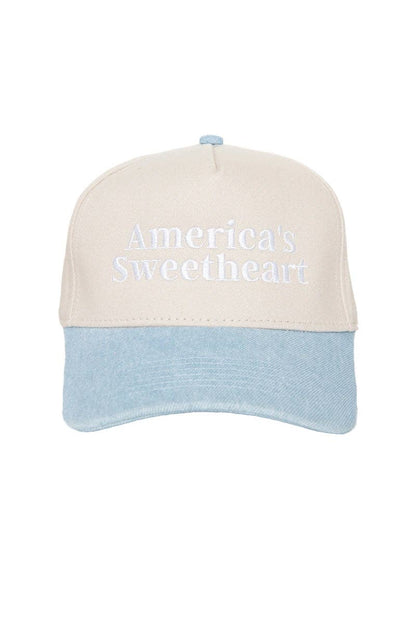 America's Sweetheart Hat - Blue Stripe