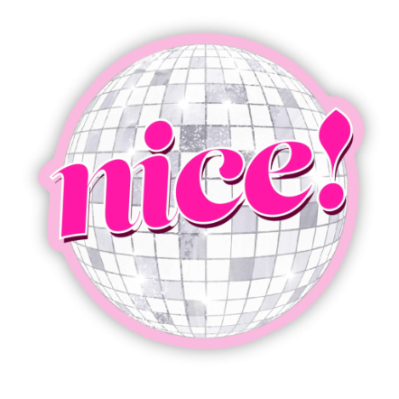Nice! Disco Ball Sticker