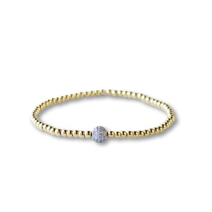 6mm Smooth Gold Beaded Bracelet