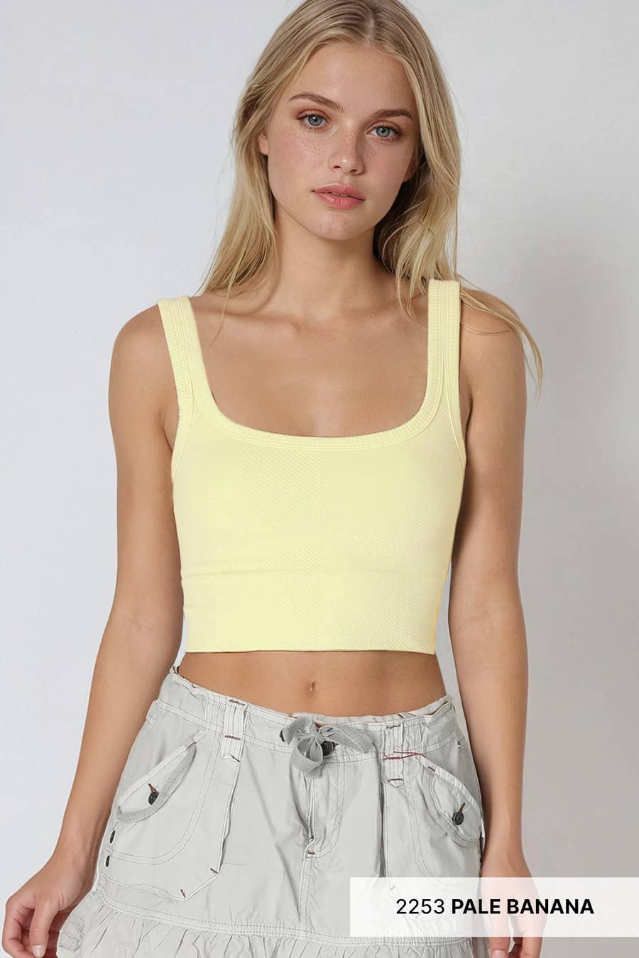 Chevron Ribbed Crop Top: Aloha Fuchsia