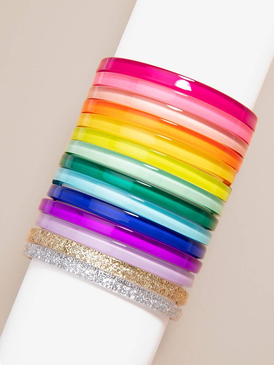 Lauren Resin Bracelet - Lime