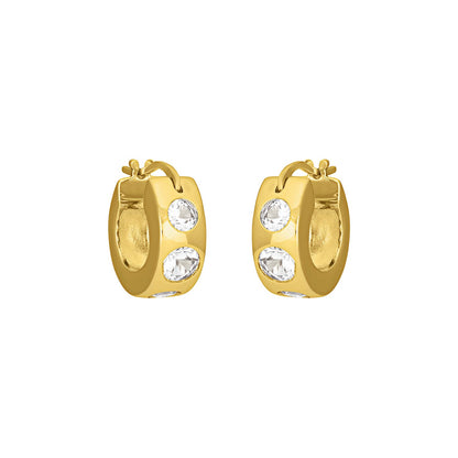 BLANCHE SAPPHIRE HUGGIES: GOLD