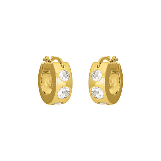 BLANCHE SAPPHIRE HUGGIES: GOLD