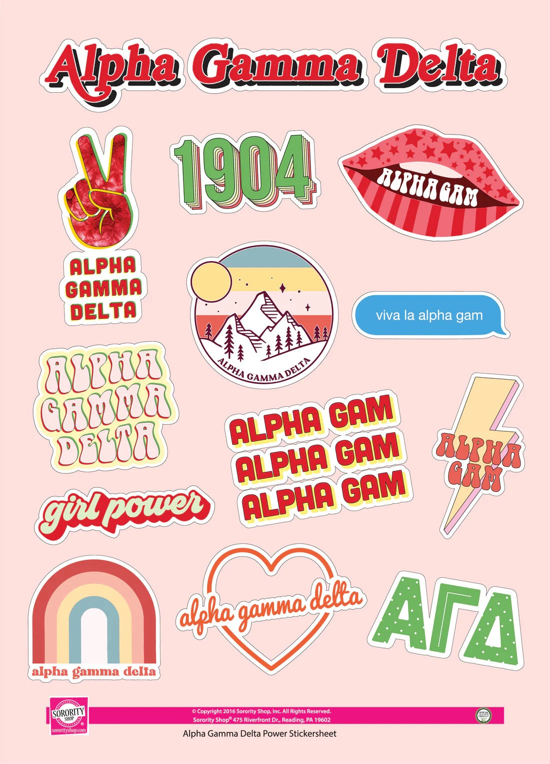 AGD Girl Power Sticker Sheet